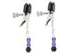 Blue Beaded Clamps With Broad Tip Nipple Clamps Blue	 Sex Toy Product Image 2