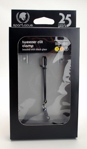 Beaded Clit Clamp With Tweezer Tip - Black Sex Toy Product