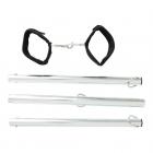  Expand Spreader Bar & Cuffs Set Aluminum Silver Sex Toy Product