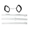  Expand Spreader Bar & Cuffs Set Aluminum Silver Sex Toy Product Image 1