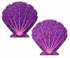 Mermaid Glitter Purple & Pink Seashell Pasties O/S Sex Toy Product Image 1