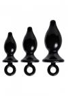 Anal Trainer Kit 3 Black Butt Plugs Sex Toy Product
