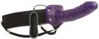 Universal Hollow Strap On Vibrating Purple Sex Toy Product