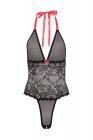 V Plunge Lace & Mesh Teddy Black OS Sex Toy Product