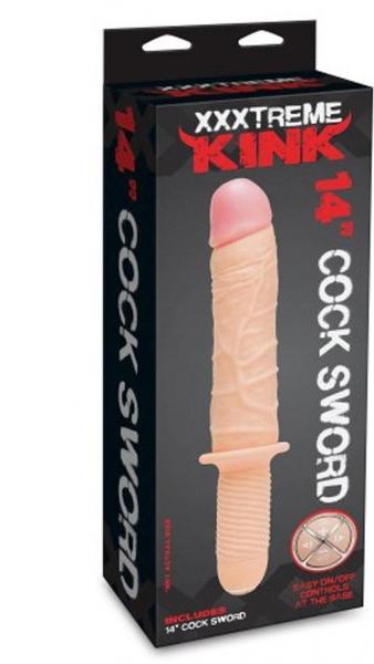 XXXtreme Kink Realistic Vibrating Cock Sword Beige 14 inches Sex Toy Product