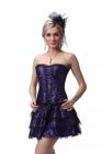 Delight Lace Overlay Corset, Skirt & G-String Medium Purple Sex Toy Product