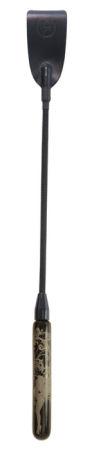 Glass Leather Riding Crop Black Sex Toy Product