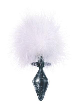 Fashionistas Black Glass Bunny Tail - Large Sex Toy Product