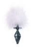 Fashionistas Black Glass Bunny Tail - Large Sex Toy Product Image 1