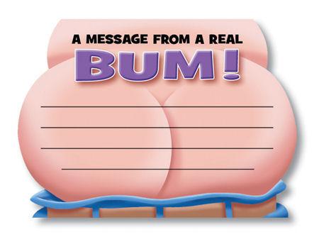 Bum Note Pad Sex Toy Product