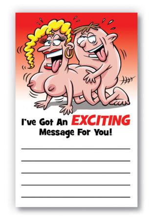 Exciting Message Note Pad Sex Toy Product
