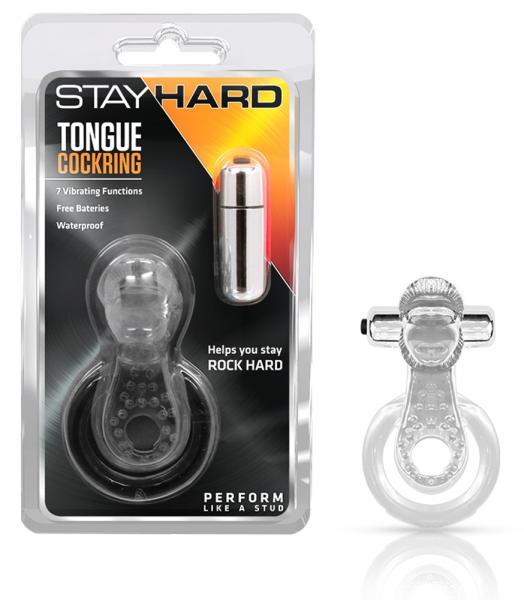 The Tongue Vibrating C Ring - Clear Sex Toy Product