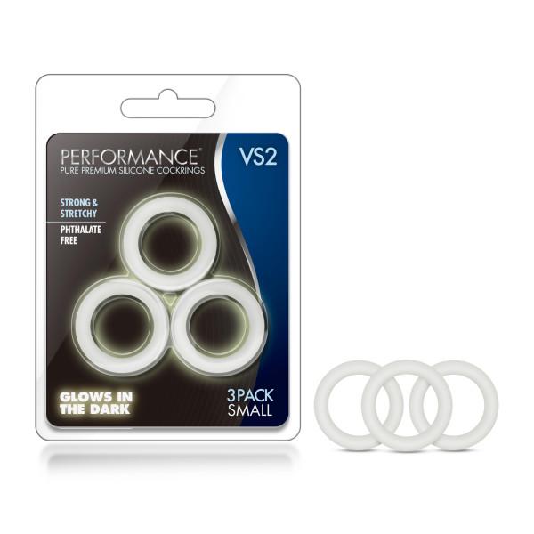 Performance VS2 Silicone Cock Rings Small White Sex Toy Product