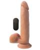 Big Shot 10 inches Vibrating Silicone Dong with Balls Beige Sex Toy Product Image 1