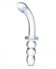 Glas 8 Inches Ribbed G-Spot Glass Double Dildo Sex Toy Product