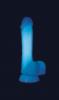 Touch And Glow Glow In The Dark Dildo Blue Sex Toy Product Image 4