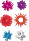 Pleasure Stars Penis Rings 6 Count Assorted Colors Sex Toy Product