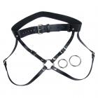 Low Rise Leather Strap On Harness Sex Toy Product