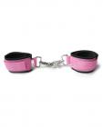 Neoprene Pink On Black Cuffs Sex Toy Product