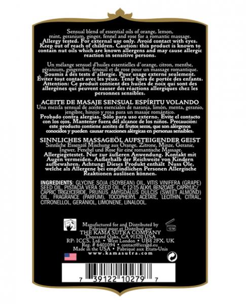 Kama Sutra Aromatics Massage Oil Soaring Spirit 2oz Sex Toy Product