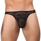Bong Thong Stretch Lace Black Small/Medium Sex Toy Product