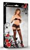 Luv Lace Bra, Garter Skirt & G-String Black S/M  Sex Toy Product Image 3