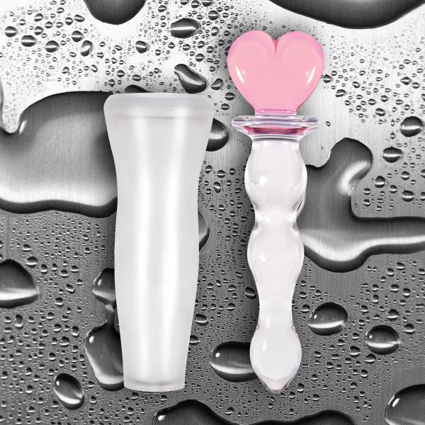 Crystal Heart Of Glass Wand and Vase - Pink	 Sex Toy Product