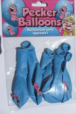 Bachelorette Pecker Balloons 6 Pack Sex Toy Product