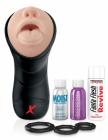 PDX Elite Deep Throat Vibrating Stroker Beige Sex Toy Product