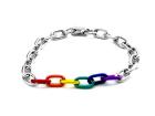 Gaysentials Rainbow and Silver Links Bracelet Sex Toy Product