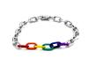 Gaysentials Rainbow and Silver Links Bracelet Sex Toy Product Image 1