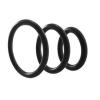 M2M Cock Ring Nitrile 3 Piece Set Black Sex Toy Product Image 4