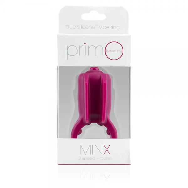 Primo Minx Merlot Purple Vibrating Ring with Fins Sex Toy Product