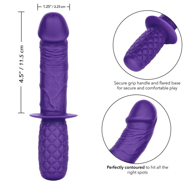 Silicone Grip Thruster Purple G-Spot Dildo Sex Toy Product