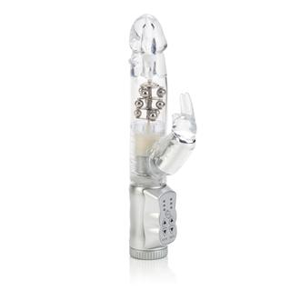 Waterproof Jack Rabbit Vibrator - Clear  Sex Toy Product