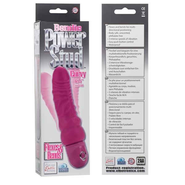 Bendie Power Stud Curvy Pink Vibrator Sex Toy Product