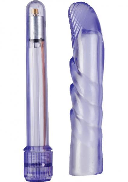 Slim Softee Vibe With Removable G Sleeve Waterproof - Purple	 Sex Toy Product