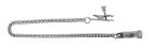 Adjustable Duck Bill Nipple Clamps With Jewel Chain Silver Sex Toy Product