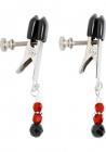 Red Beaded Clamps With Broad Tip Nipple Clamps Red Sex Toy Product