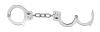 Nickel Coated Steel Handcuffs With Single Lock - Silver	 Sex Toy Product Image 1