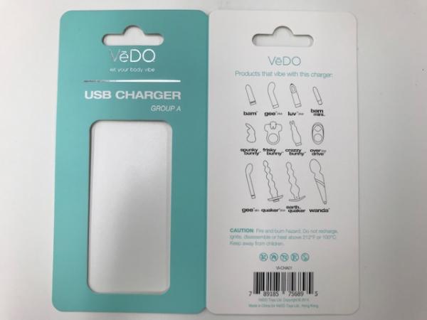 Vedo USB Charger Replacement Cord Group A Vibrators Sex Toy Product