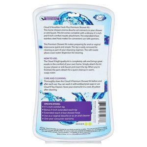 Cloud 9 Fresh + Deluxe Anal Enema Premium Shower Kit W/ 2 Tips & 6 Ft Stainless Steel  Sex Toy Product