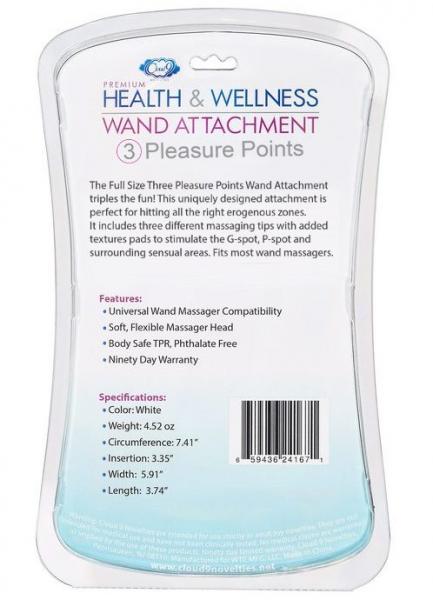 Cloud 9 Full Size Three Pleasure Points Wand Attachment Sex Toy Product