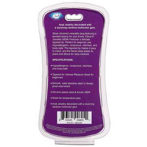 Cloud 9 Gems Silver Chromed Anal Plug Medium Sex Toy Product