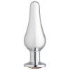 Cloud 9 Gems Silver Chromed Tall Anal Plug Small Sex Toy Product Image 1
