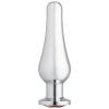 Cloud 9 Gems Silver Chromed Tall Anal Plug Medium Sex Toy Product Image 1