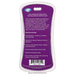 Cloud 9 Gems Silver Chromed Tall Anal Plug Large Sex Toy Product