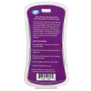 Cloud 9 Gems Gold Anal Plug Large Sex Toy Product