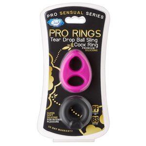Pro Sensual Silicone Tear Drop Ring & Donut Sling 2 Pack Sex Toy Product
