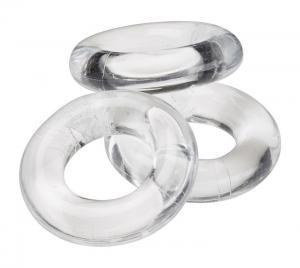 Cloud 9 Cock Ring Combo 3 Clear Smooth Sex Toy Product